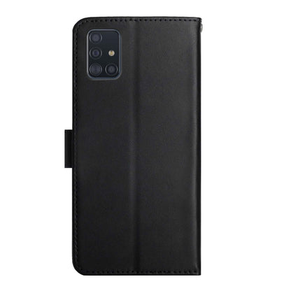 For Samsung Galaxy A51 Genuine Leather Fingerprint-proof Horizontal Flip Phone Case(Black) - Galaxy Phone Cases by buy2fix | Online Shopping UK | buy2fix