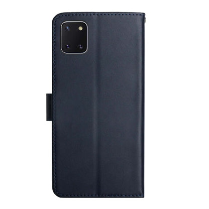 For Samsung Galaxy A81 Genuine Leather Fingerprint-proof Horizontal Flip Phone Case(Blue) - Galaxy Phone Cases by buy2fix | Online Shopping UK | buy2fix