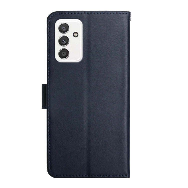 For Samsung Galaxy A82 Genuine Leather Fingerprint-proof Horizontal Flip Phone Case(Blue) - Galaxy Phone Cases by buy2fix | Online Shopping UK | buy2fix
