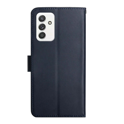 For Samsung Galaxy A82 Genuine Leather Fingerprint-proof Horizontal Flip Phone Case(Blue) - Galaxy Phone Cases by buy2fix | Online Shopping UK | buy2fix