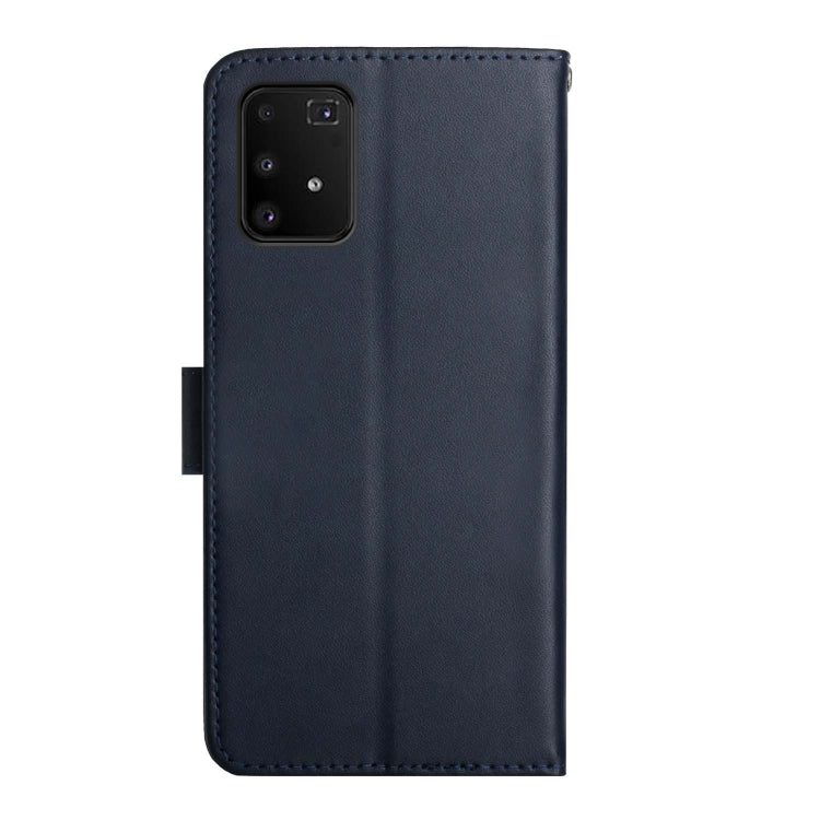 For Samsung Galaxy A91 Genuine Leather Fingerprint-proof Horizontal Flip Phone Case(Blue) - Galaxy Phone Cases by buy2fix | Online Shopping UK | buy2fix