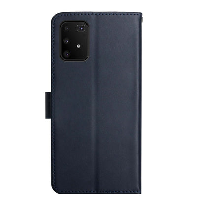 For Samsung Galaxy A91 Genuine Leather Fingerprint-proof Horizontal Flip Phone Case(Blue) - Galaxy Phone Cases by buy2fix | Online Shopping UK | buy2fix