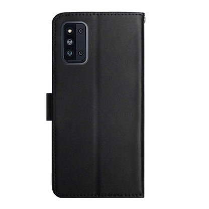 For Samsung Galaxy F52 5G Genuine Leather Fingerprint-proof Horizontal Flip Phone Case(Black) - Galaxy Phone Cases by buy2fix | Online Shopping UK | buy2fix
