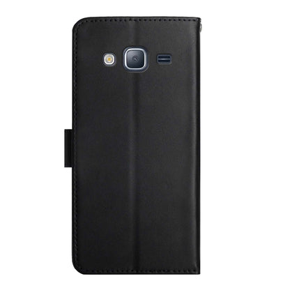 For Samsung Galaxy J2 Prime Genuine Leather Fingerprint-proof Horizontal Flip Phone Case(Black) - Galaxy Phone Cases by buy2fix | Online Shopping UK | buy2fix
