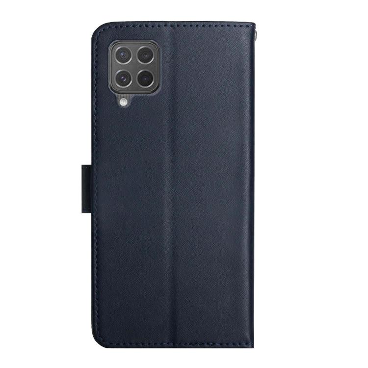 For Samsung Galaxy M62 Genuine Leather Fingerprint-proof Horizontal Flip Phone Case(Blue) - Galaxy Phone Cases by buy2fix | Online Shopping UK | buy2fix