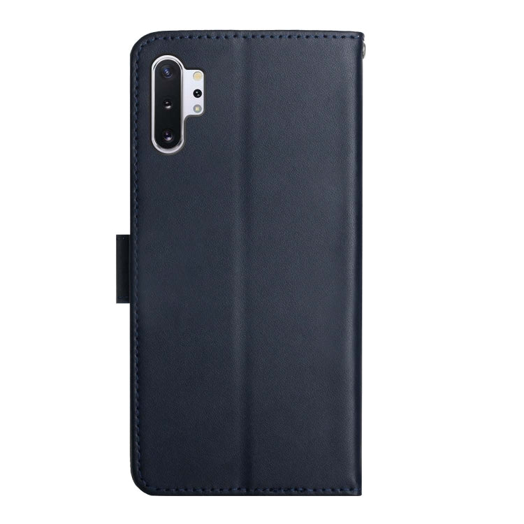 For Samsung Galaxy Note10+ Genuine Leather Fingerprint-proof Horizontal Flip Phone Case(Blue) - Galaxy Phone Cases by buy2fix | Online Shopping UK | buy2fix