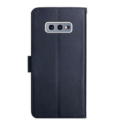 For Samsung Galaxy S10e Genuine Leather Fingerprint-proof Horizontal Flip Phone Case(Blue) - Galaxy Phone Cases by buy2fix | Online Shopping UK | buy2fix
