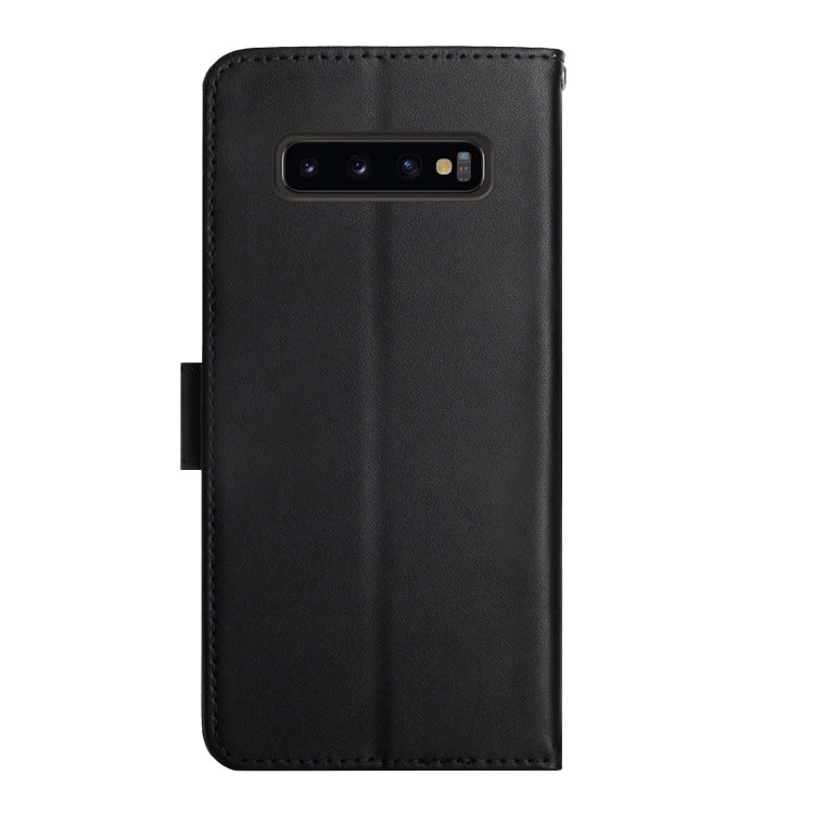 For Samsung Galaxy S10+ Genuine Leather Fingerprint-proof Horizontal Flip Phone Case(Black) - Galaxy Phone Cases by buy2fix | Online Shopping UK | buy2fix