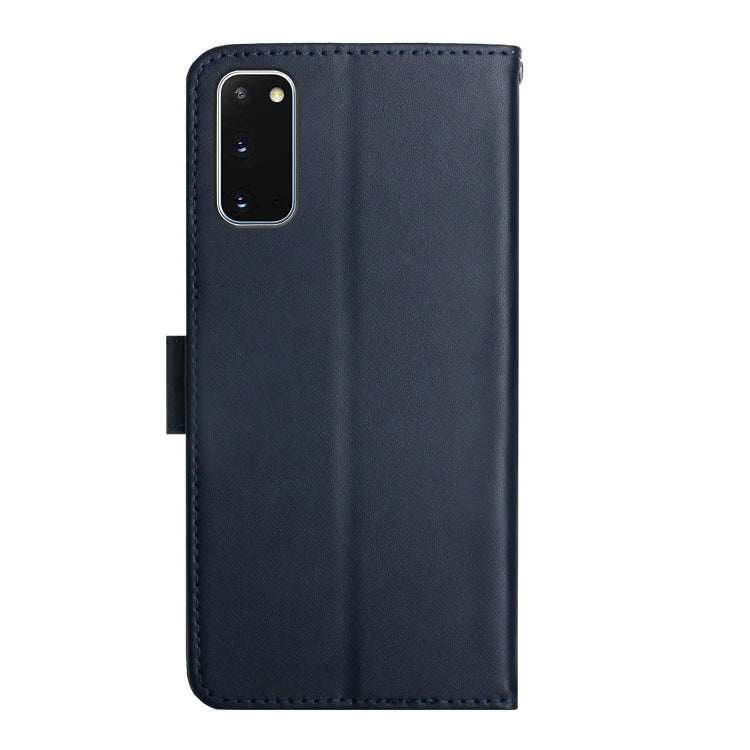 For Samsung Galaxy S20 Genuine Leather Fingerprint-proof Horizontal Flip Phone Case(Blue) - Galaxy Phone Cases by buy2fix | Online Shopping UK | buy2fix
