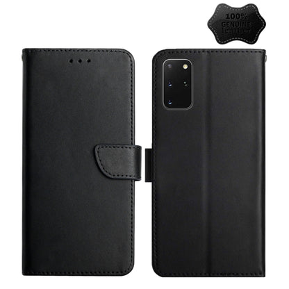 For Samsung Galaxy S20+ Genuine Leather Fingerprint-proof Horizontal Flip Phone Case(Black) - Galaxy Phone Cases by buy2fix | Online Shopping UK | buy2fix