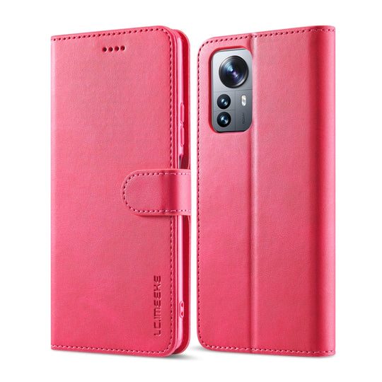 For Xiaomi 12/12X/12S LC.IMEEKE Calf Texture Leather Phone Case(Red)