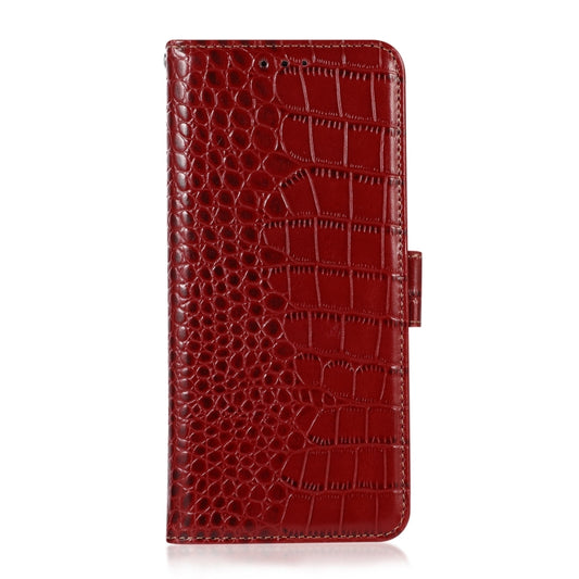 For iPhone 13 Pro Crocodile Top Layer Cowhide Leather Phone Case (Red) - iPhone 13 Pro Cases by buy2fix | Online Shopping UK | buy2fix