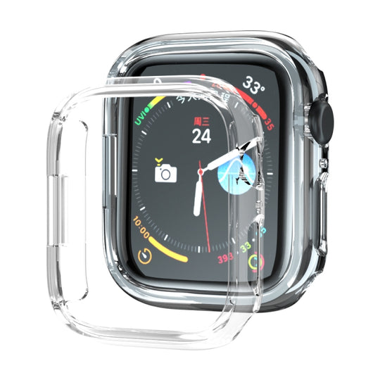 Electroplated PC Hollow Watch Protective Case For Apple Watch Series 9 / 8 / 7 41mm(Transparent)