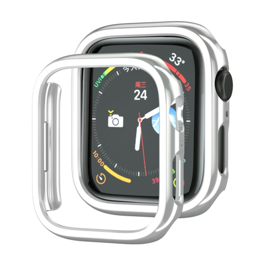 Electroplated PC Hollow Watch Protective Case For Apple Watch Series 9 / 8 / 7 41mm(Silver)