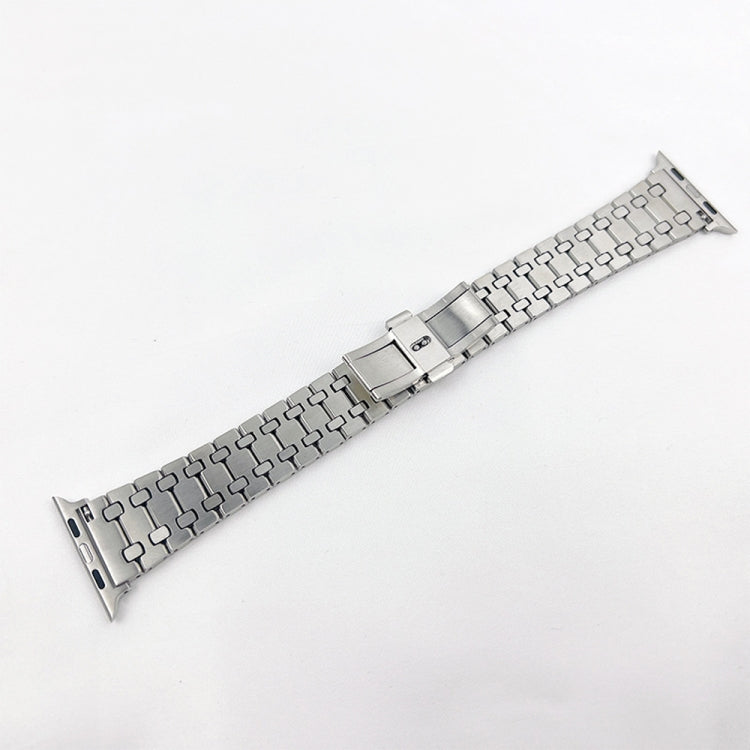 Oak Three Strains Metal Watch Band For Apple Watch Series 9&8&7 41mm / SE 3&SE 2&6&SE&5&4 40mm / 3&2&1 38mm by buy2fix