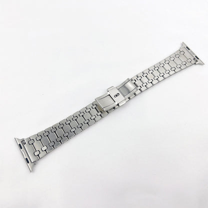 Oak Three Strains Metal Watch Band For Apple Watch Series 9&8&7 41mm / SE 3&SE 2&6&SE&5&4 40mm / 3&2&1 38mm by buy2fix