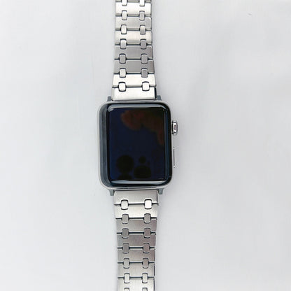 Oak Three Strains Metal Watch Band For Apple Watch Series 9&8&7 41mm / SE 3&SE 2&6&SE&5&4 40mm / 3&2&1 38mm by buy2fix