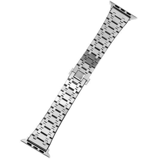 Oak Three Strains Metal Watch Band For Apple Watch Ultra 49mm&Watch Ultra 2 49mm / Series 9&8&7 45mm / SE 3&SE 2&6&SE&5&4 44mm / 3&2&1 42mm by buy2fix