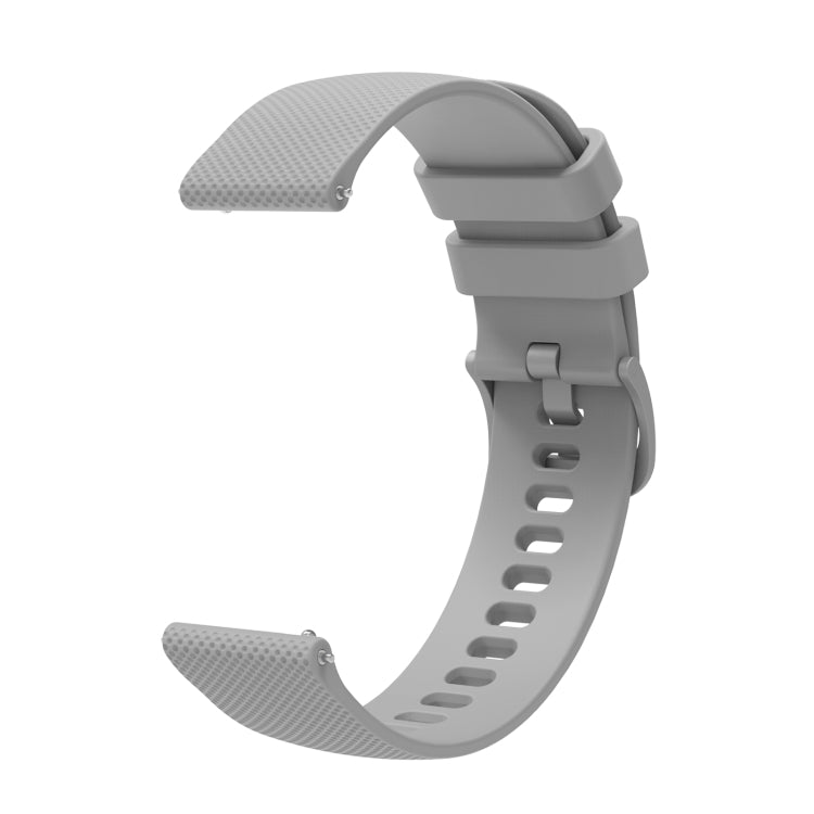 20mm Pockmarked Tonal Buckle Silicone Watch Band for Huawei Watch / Samsung Galaxy Watch(Grey) by buy2fix