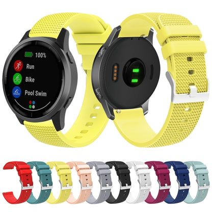 20mm Pockmarked Silver Buckle Silicone Watch Band for Huawei Watch / Samsung Galaxy Watch(Grey) by buy2fix