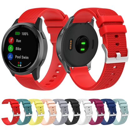 22mm Pockmarked Silver Buckle Silicone Watch Band for Huawei Watch / Samsung Galaxy Watch(Grey) by buy2fix