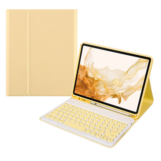 For Xiaomi Pad 6S Pro 12.4 2024 +X3 Candy Color Round Keys Bluetooth Keyboard Leather Case(Lemon Yellow) - Xiaomi Keyboard by buy2fix | Online Shopping UK | buy2fix