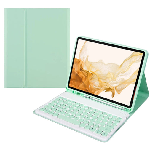 For Xiaomi Pad 6S Pro 12.4 2024 +X3 Candy Color Round Keys Bluetooth Keyboard Leather Case(Fresh Green) - Xiaomi Keyboard by buy2fix | Online Shopping UK | buy2fix