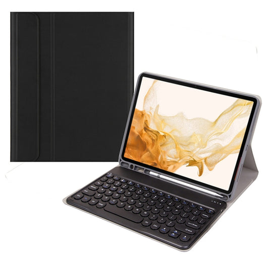 For Xiaomi Pad 6S Pro 12.4 2024 +X3 Candy Color Round Keys Bluetooth Keyboard Leather Case(Black) - Xiaomi Keyboard by buy2fix | Online Shopping UK | buy2fix