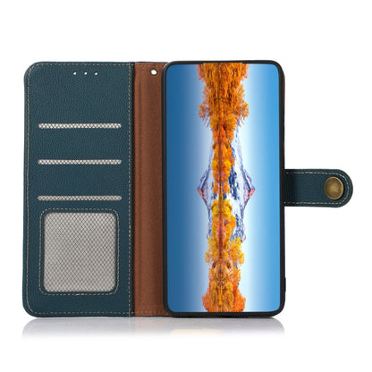 For Samsung Galaxy F23 / M23 KHAZNEH Custer Genuine Leather RFID Phone Case(Green) - Galaxy Phone Cases by buy2fix | Online Shopping UK | buy2fix