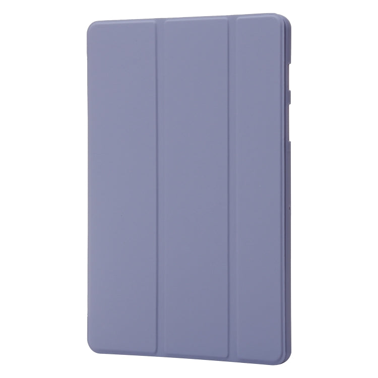 For Samsung Galaxy Tab S8 / S7 3-Fold Holder Silicone Leather Tablet Case(Purple) by buy2fix