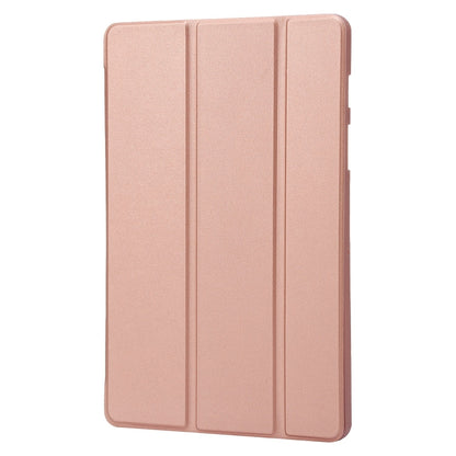 For Samsung Galaxy Tab S8+ / S7+ 3-Fold Holder Silicone Leather Tablet Case(Rose Gold) by buy2fix