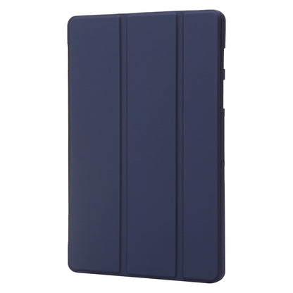 For Samsung Galaxy Tab S8+ / S7+ 3-Fold Holder Silicone Leather Tablet Case(Dark Blue) by buy2fix