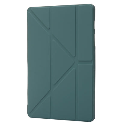 For Samsung Galaxy Tab S8+ / S7+ Deformation Silicone Leather Tablet Case(Dark Green) by buy2fix