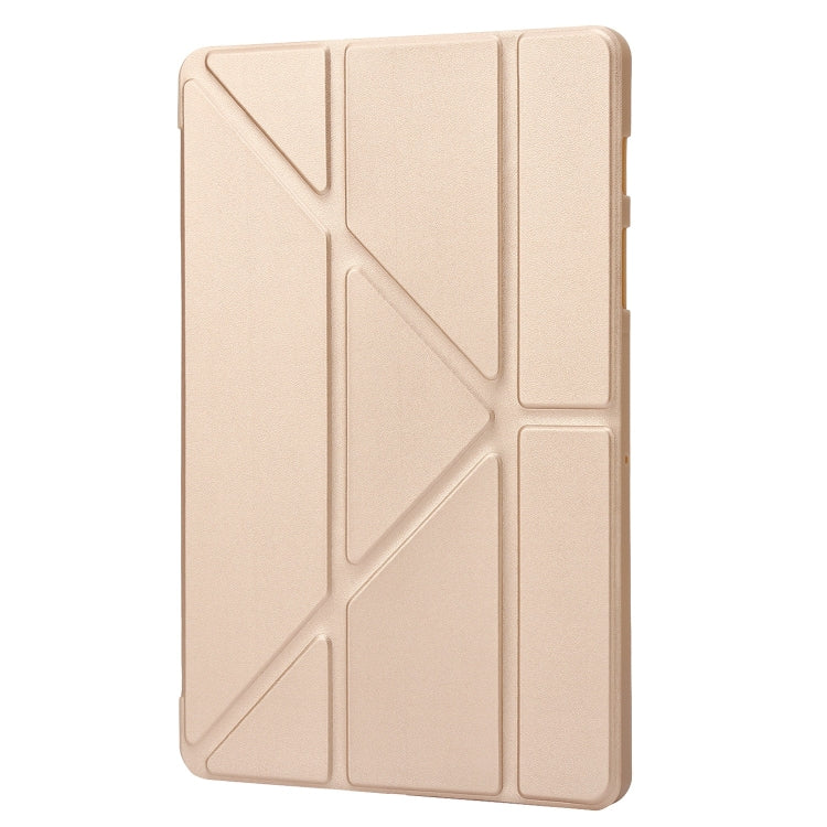 For Samsung Galaxy Tab S8+ / S7+ Deformation Silicone Leather Tablet Case(Gold) by buy2fix