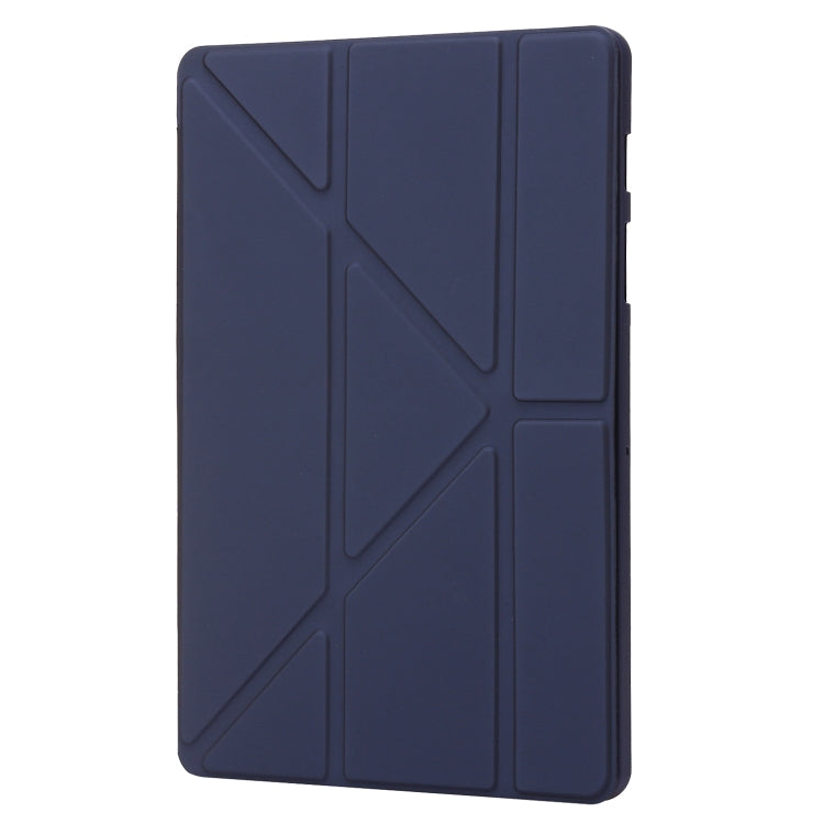 For Samsung Galaxy Tab S8+ / S7+ Deformation Silicone Leather Tablet Case(Dark Blue) by buy2fix