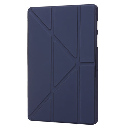 For Samsung Galaxy Tab S8+ / S7+ Deformation Silicone Leather Tablet Case(Dark Blue) by buy2fix