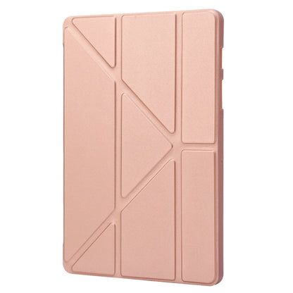 For Samsung Galaxy Tab S8+ / S7+ Deformation Silicone Leather Tablet Case(Rose Gold) by buy2fix
