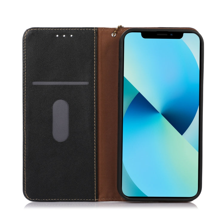 For iPhone 13 Pro KHAZNEH Nappa Top Layer Cowhide Leather Phone Case (Black) - iPhone 13 Pro Cases by buy2fix | Online Shopping UK | buy2fix