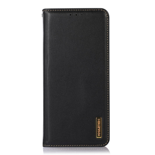 For iPhone 12 Pro Max KHAZNEH Nappa Top Layer Cowhide Leather Phone Case(Black) - iPhone 12 Pro Max Cases by buy2fix | Online Shopping UK | buy2fix