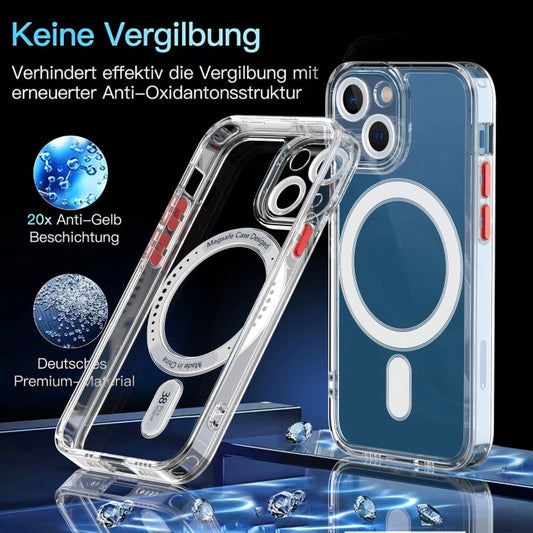 For iPhone 13 mini Cat-eye TPU + Acrylic Magsafe Phone Case (Blue) by buy2fix