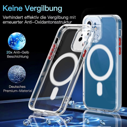 For iPhone 12 mini Cat-eye TPU + Acrylic Magsafe Phone Case (Purple) by buy2fix