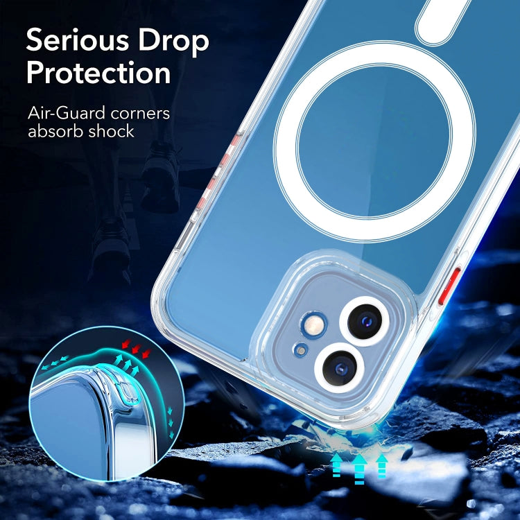 For iPhone 12 mini Cat-eye TPU + Acrylic Magsafe Phone Case (Purple) by buy2fix