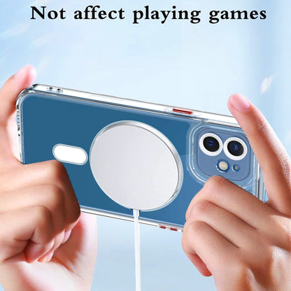 For iPhone 12 mini Cat-eye TPU + Acrylic Magsafe Phone Case (Purple) by buy2fix