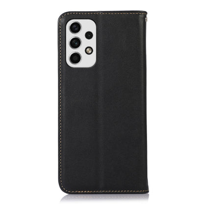 For Samsung Galaxy A33 5G KHAZNEH Nappa Top Layer Cowhide Leather Phone Case(Black) - Galaxy Phone Cases by buy2fix | Online Shopping UK | buy2fix