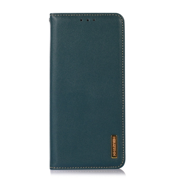 For Samsung Galaxy A73 5G KHAZNEH Nappa Top Layer Cowhide Leather Phone Case(Green) - Galaxy Phone Cases by buy2fix | Online Shopping UK | buy2fix