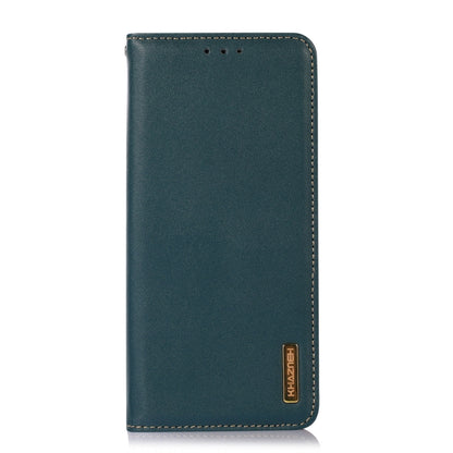 For Samsung Galaxy A73 5G KHAZNEH Nappa Top Layer Cowhide Leather Phone Case(Green) - Galaxy Phone Cases by buy2fix | Online Shopping UK | buy2fix