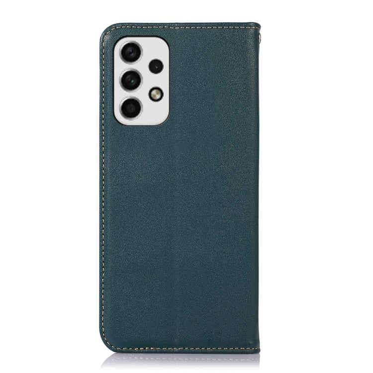 For Samsung Galaxy A73 5G KHAZNEH Nappa Top Layer Cowhide Leather Phone Case(Green) - Galaxy Phone Cases by buy2fix | Online Shopping UK | buy2fix