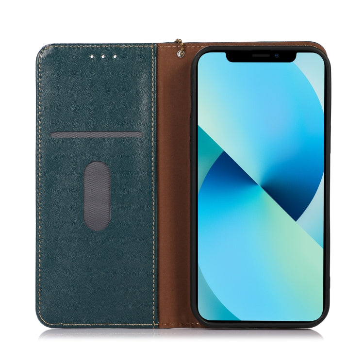 For Samsung Galaxy A73 5G KHAZNEH Nappa Top Layer Cowhide Leather Phone Case(Green) - Galaxy Phone Cases by buy2fix | Online Shopping UK | buy2fix