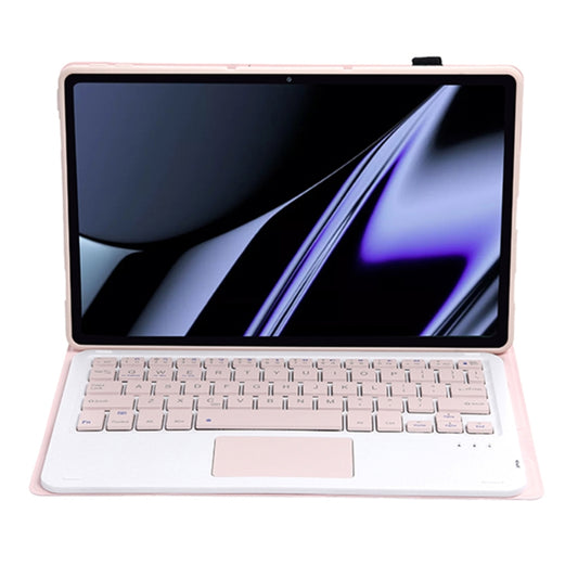 OP11-A Lambskin Texture Ultra-thin Bluetooth Keyboard Leather Case with Touchpad For OPPO Pad 11 inch(Pink) by buy2fix
