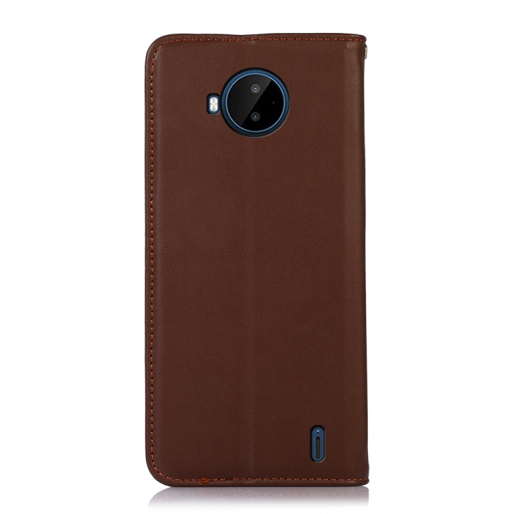 For Nokia C20 Plus KHAZNEH Nappa Top Layer Cowhide Leather Phone Case(Brown) - Nokia Cases by buy2fix | Online Shopping UK | buy2fix